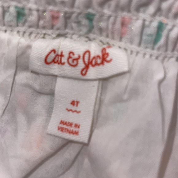 White flutter dress with silver and color details size 4t - Picture 7 of 7